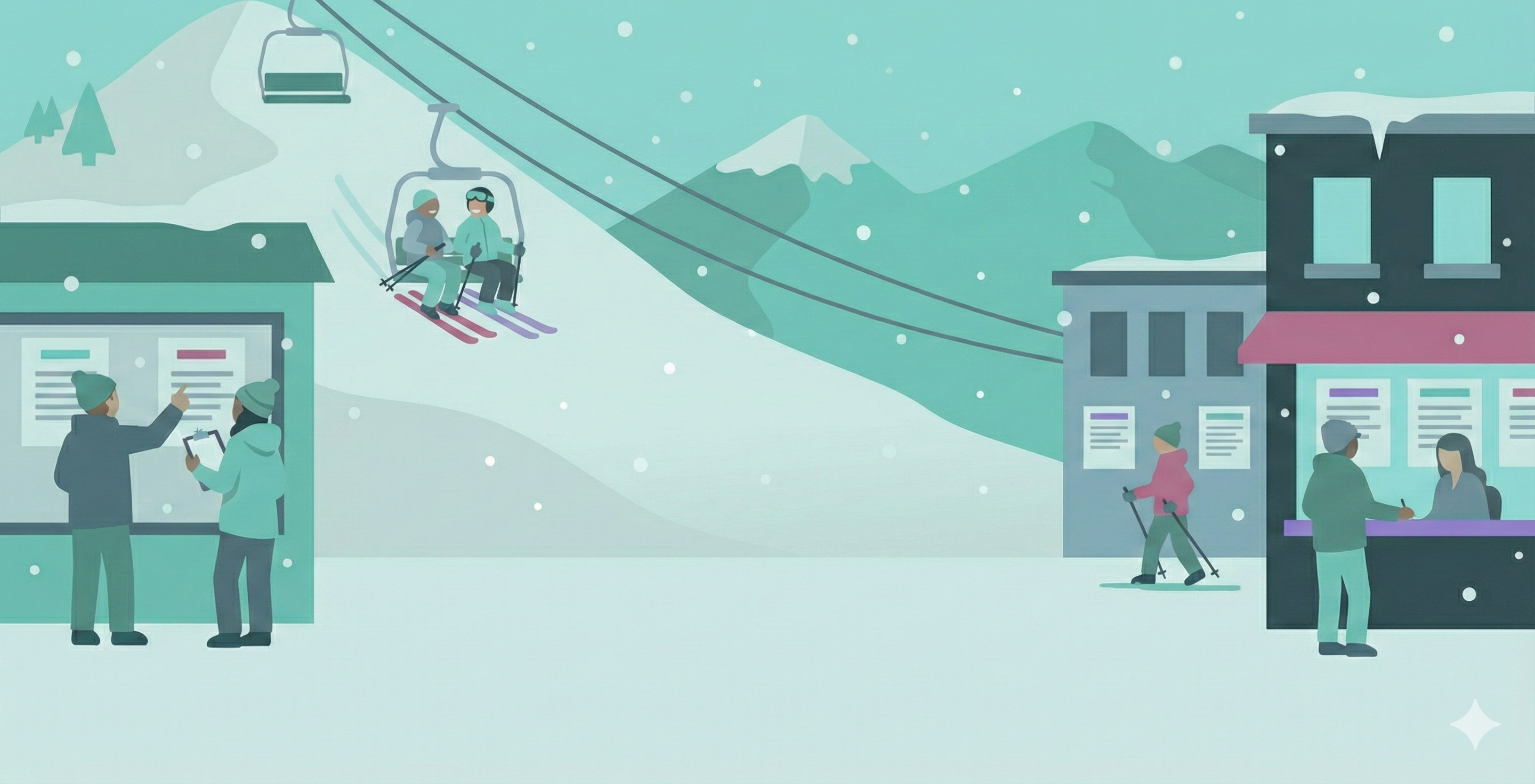 Ski resort background